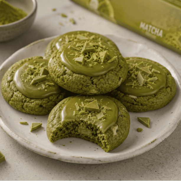 Double Matcha Ganache Cookies